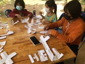 Children doing activities after training