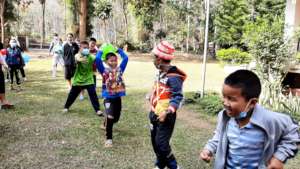 The children enjoyed the game