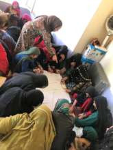Training on making sanitary napkin