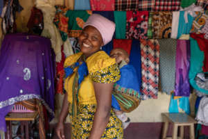 Ann, a Seed of Hope graduate in her fashion shop