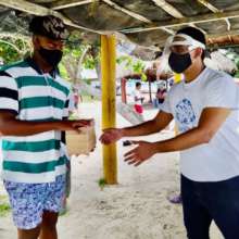 Lunch in a box for beneficiaries in Punta Arena