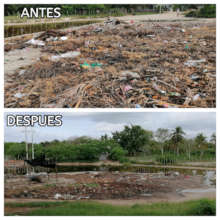 Another part of La Salina before and after.