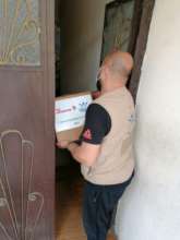 Distributing Food parcels