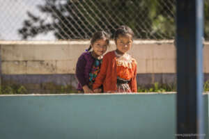 Two young students in a Guatemalan School