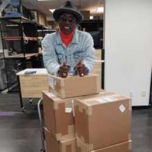 Leon, preparing boxes!