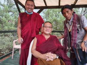 Lodoe receives blessing from Monks