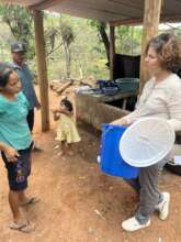 Yani teaching how to purify water