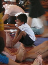 A yoga class taught by our survivors.