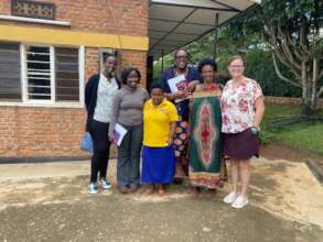 Group celebrating new internship