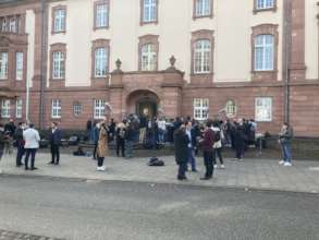 Media outside of the court for Al-Gharib's verdict