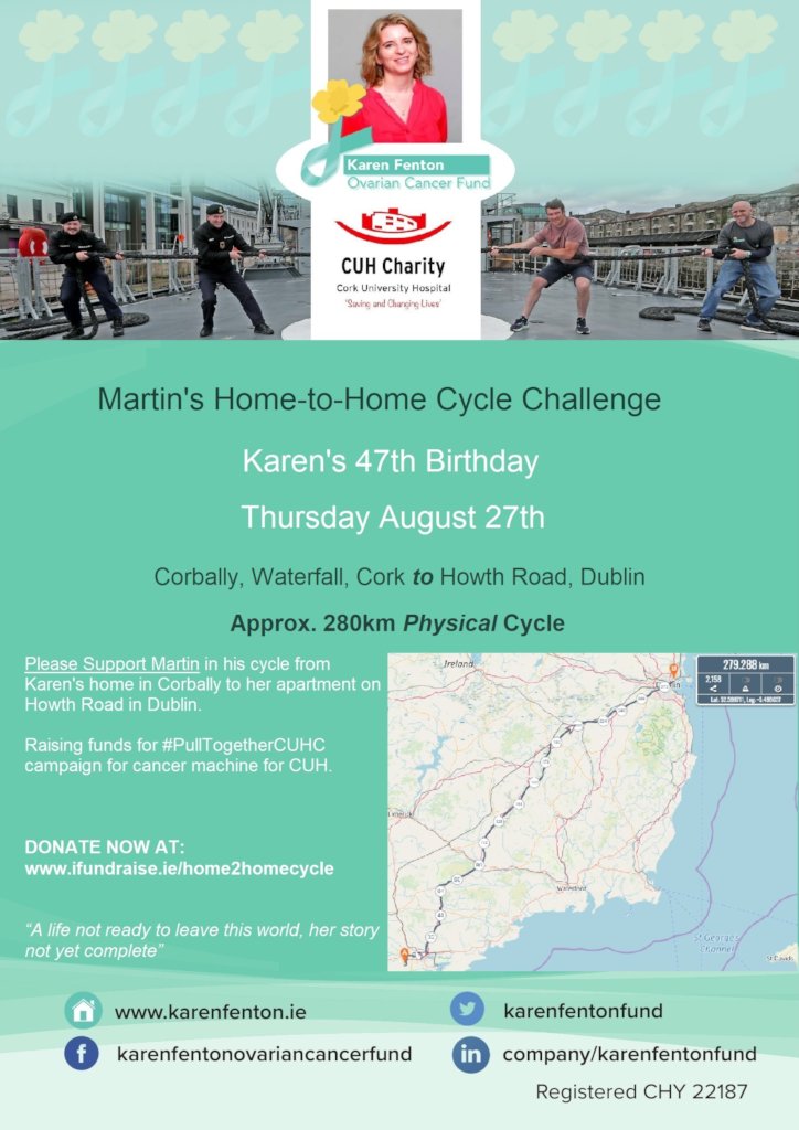 Karen Fenton Fund - Home-to-Home Cycle to Dublin