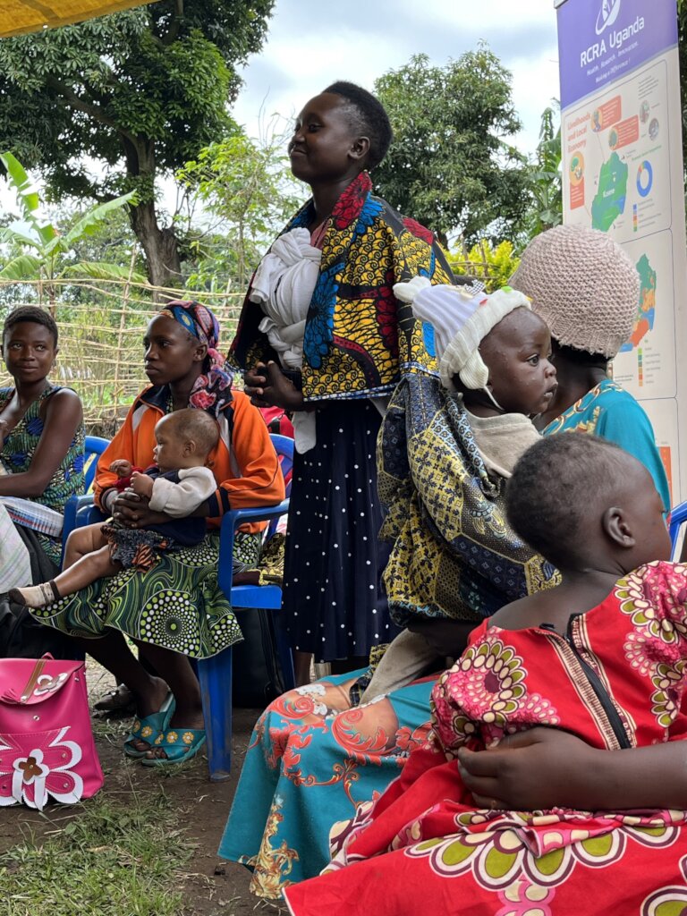 Young mother speaking on family planning