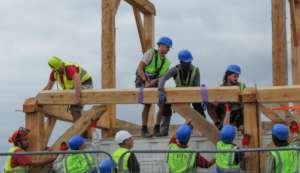 The Carpenter's Fellowship raise the frame