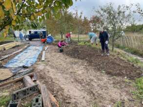 With the ditch filled we could build new pathways