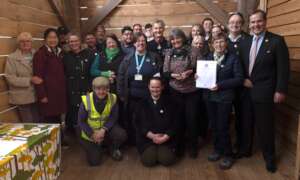 Receiving the King's Award for Voluntary Service