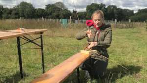 Green crafting - willow bird feeders for the sale