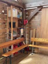 The same corner transformed with storage