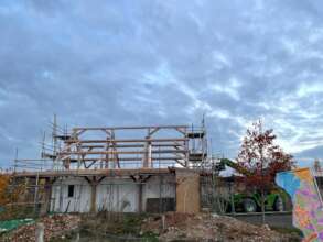 The scaffolding is up and ready to go