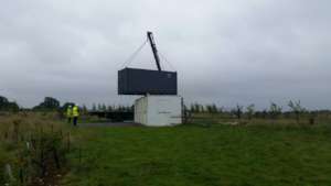 We currently use a container and portable office