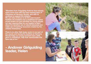 Support from the local Girlguiding group