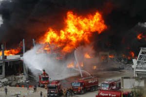 Beirut Port Fire, 1 Month After the Explosions