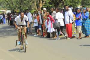 women cycling for peace