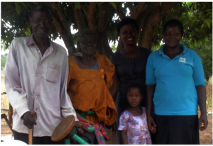 #Sue with one of her children with an elder