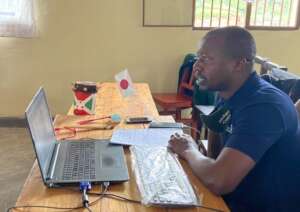 Local staff reporting activities in Burundi