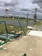 Bus stop near now gone community