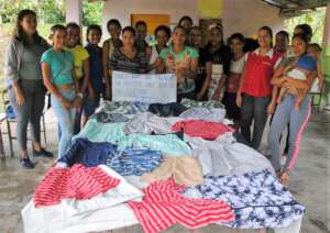 sewing workshop participants