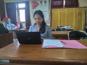 A student on training  in government office