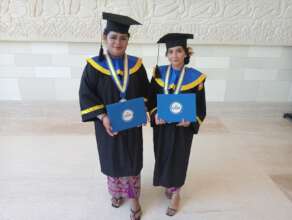 Students in Food production graduation