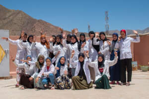 EFA girls together on the rooftop