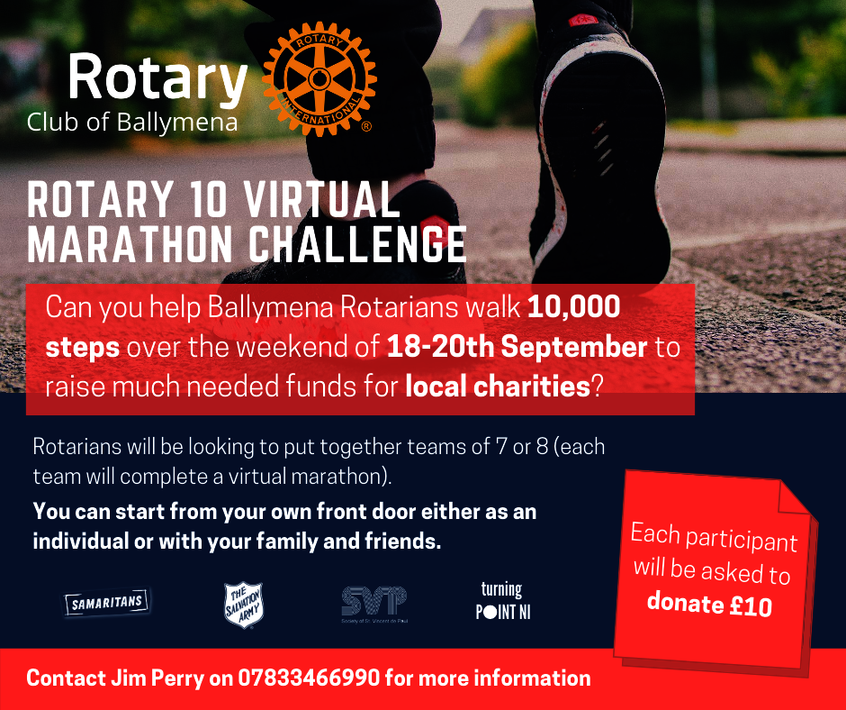 Rotary 10 Virtual Marathon for Ballymena Charities