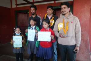 Winners of the children's art prize competition