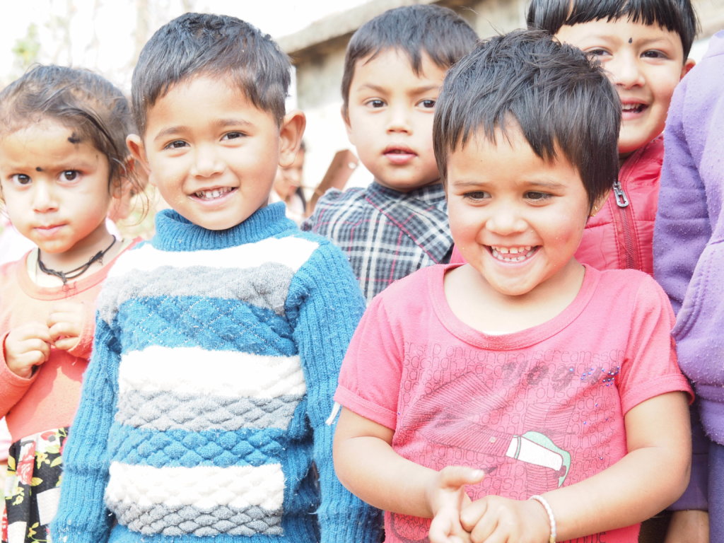 Smiling young children