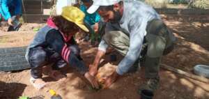 Mr. Ouefgha working with one of the participants