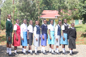 Some of the 11 girls who transited to high school