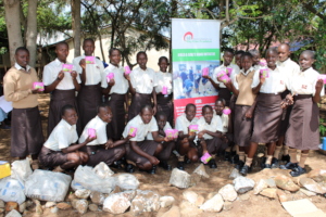 Girls given sanitary pads