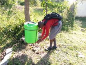 Handwashing station at Akili School