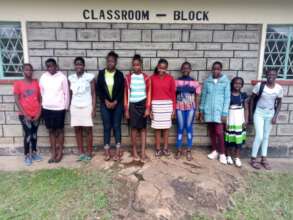 Some of the girls given high school scholarships