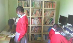 Girls in the library
