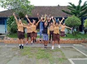 Graduates showing their happiness