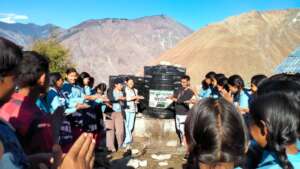 Handwashing demonstration at school by PHASE.