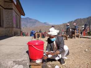 Practice of handwashing before attending meeting.