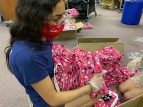 Volunteer organizing PJs