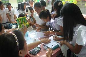 Children opening their first savings account