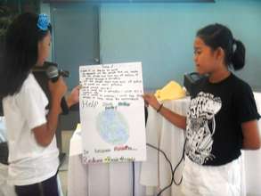 Kids shared their commitment to save the earth