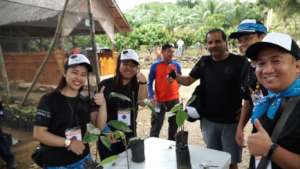 Delegates with Balu Iyer of ICA, cacao-grafting