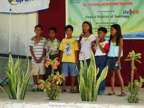 Children singing during Aflatoun Camp